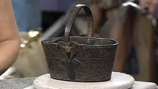 Appraisal: Leather Key Basket, ca. 1850