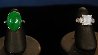 Appraisal: Diamond, Ruby & Jadeite Rings, ca. 1925