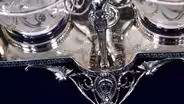 Appraisal: Silver & Glass Decanter Set, ca. 1874