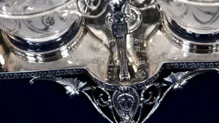 Appraisal: Silver & Glass Decanter Set, ca. 1874