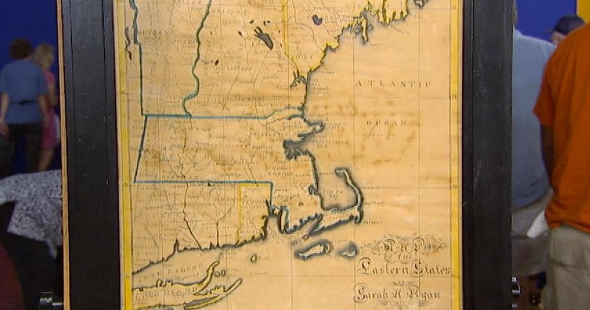 Antiques Roadshow | Appraisal: 1833 School Girl Map of New England ...