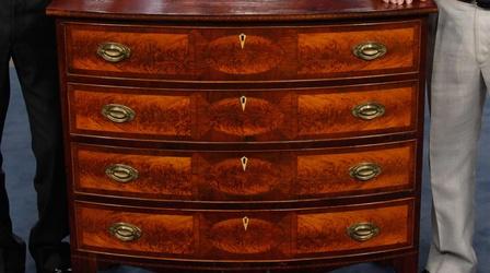 Video thumbnail: Antiques Roadshow Appraisal: Federal Bow Front Chest of Drawers, ca. 1805