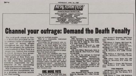 Video thumbnail: Central Park Five Death Penalty