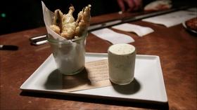Video thumbnail: A Chef's Life Tempura Fried Okra with Ranch Ice Cream