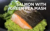Salmon with Green Pea Mash