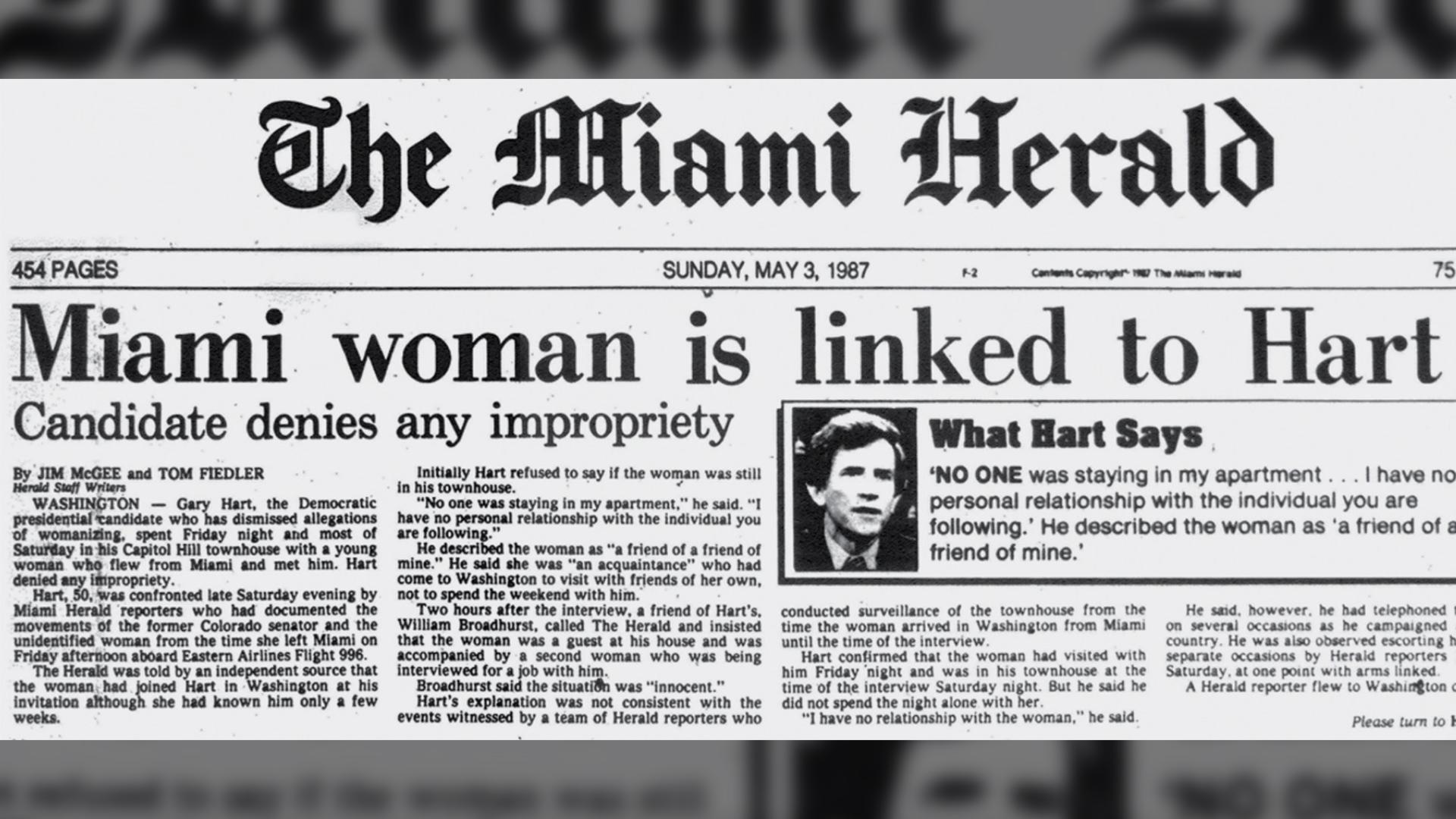 The Lasting Impact of the Hart Scandal on Campaigns