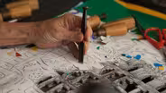 Kathleen Trenchard creates a luminaria