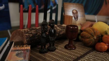 Video thumbnail: Craft in America Malik Seneferu dresses Kwanzaa table