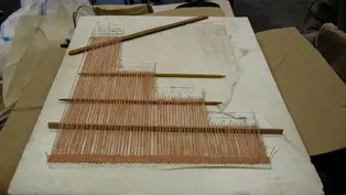 Jim Bassler weaves by hand