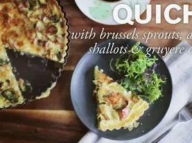 Quiche with Brussels Sprouts, Apples & Shallots