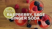 Fresh Raspberry, Sage & Ginger Soda