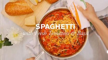 Video thumbnail: Farm to Table Family Spaghetti with Tomatoes and Basil