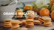 Orange Macaron with Dark Chocolate Ganache