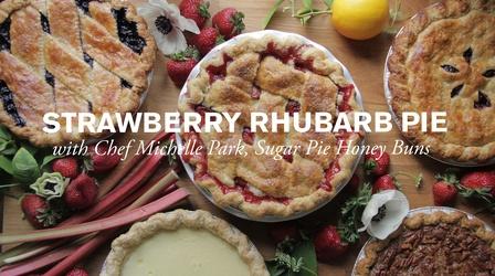 Video thumbnail: Farm to Table Family Sweet Strawberry & Rhubarb Pie 
