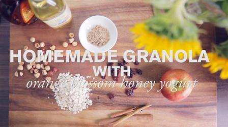 Video thumbnail: Farm to Table Family Homemade Granola with Orange Blossom Honey Yogurt 