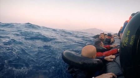 Video thumbnail: FRONTLINE Inside a Sinking Dinghy Crossing the Mediterranean Sea