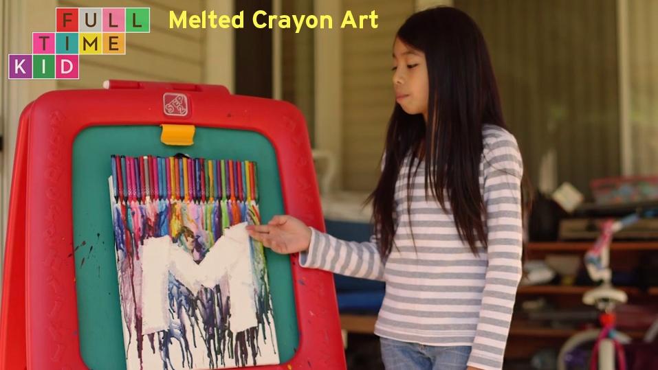 Melted Crayon Alphabet - A girl and a glue gun