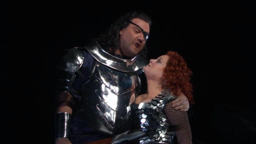 Deborah Voigt and Bryn Terfel in Die Walküre image