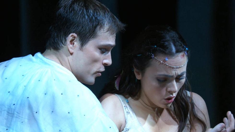 Isabel Leonard and Alek Shrader in "The Tempest" image