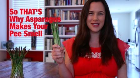 Video thumbnail: How Does It Grow Quick Bite: Why Does Asparagus Make Your Pee Smell?