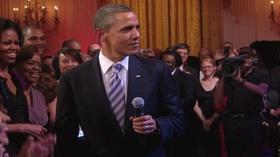 Video thumbnail: In Performance at The White House President Obama sings Sweet Home Chicago