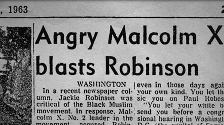 Video thumbnail: Jackie Robinson Jackie Robinson and Malcolm X