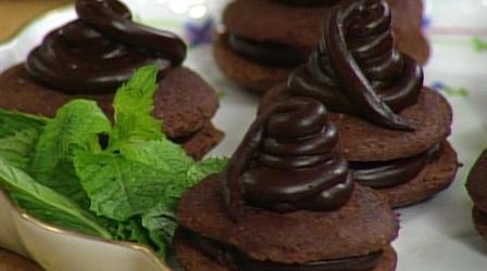 Video thumbnail: Baking With Julia Chocolate Mint Nightcaps with Marcel Desaulniers