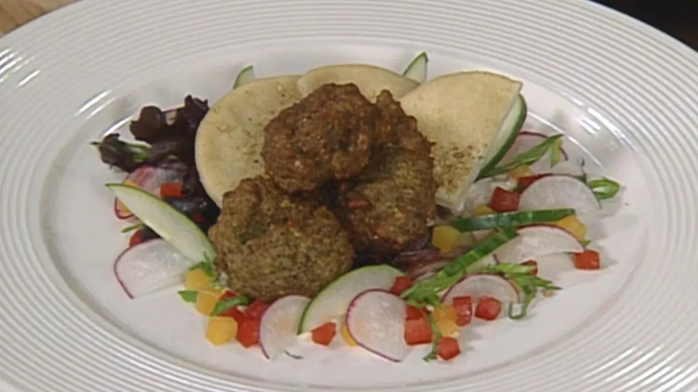 Eggplant Falafel with Tahini Dressing with Monique Barbeau