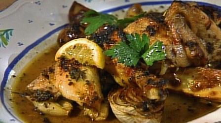 Video thumbnail: In Julia's Kitchen With Master Chefs Roast Chicken with Garlic and Lemon with Gordon Hamersley