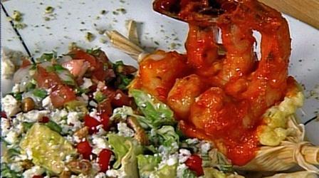 Video thumbnail: In Julia's Kitchen With Master Chefs Mansion Shrimp Diablo with Caesar Salad with Dean Fearing