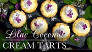 Lilac Coconut Cream Tarts