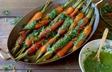 Roasted Carrots with Carrot Top Pesto