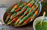 Roasted Carrots with Carrot Top Pesto