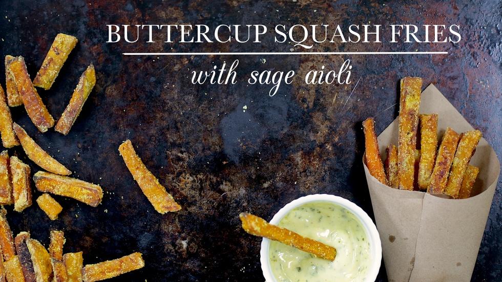 Buttercup Squash Fries with Sage Aioli image