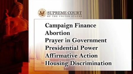 Video thumbnail: PBS NewsHour Supreme Court opens cases on campaign money, abortion