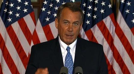 Video thumbnail: PBS NewsHour Obama rejects House GOP call for special committee