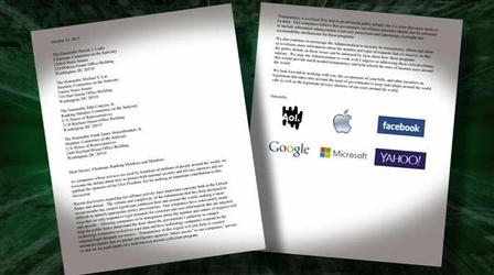 Video thumbnail: PBS NewsHour NSA use spying laws to tap into Yahoo, Google traffic