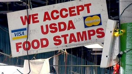 Video thumbnail: PBS NewsHour Food stamp cuts force families to get by with less