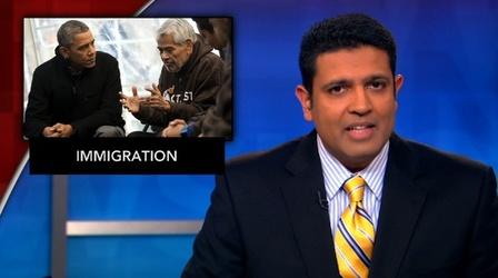 Video thumbnail: PBS NewsHour News Wrap: Obama visits immigration protesters