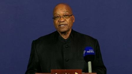 Video thumbnail: PBS NewsHour South African President Zuma on Mandela's death