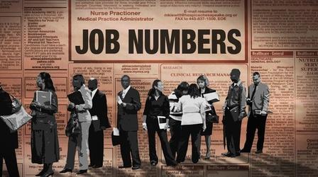 Video thumbnail: PBS NewsHour Jobs report doesn't improve outlook for long-term jobless