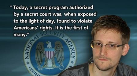 Video thumbnail: PBS NewsHour Judge rules NSA's phone surveillance likely unconstitutional