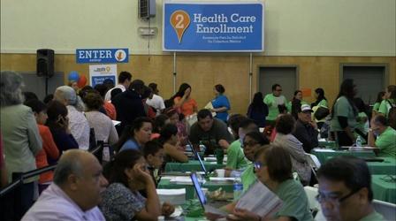 Video thumbnail: PBS NewsHour Calif. Latinos lag in health care enrollment