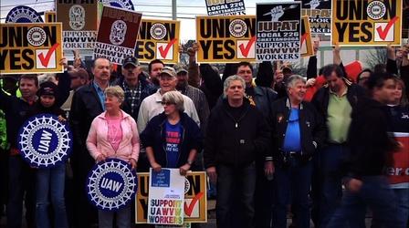 Video thumbnail: PBS NewsHour VW union vote spurs backlash by Tenn. politicians