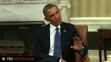 Video thumbnail: PBS NewsHour Obama: Facts on the ground in Crimea are deeply troubling