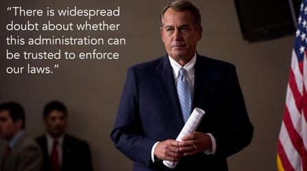 Video thumbnail: PBS NewsHour Boehner: Administration can't be trusted on immigration