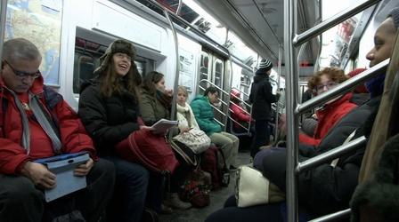 Video thumbnail: PBS NewsHour Subway poetry project connects NYers