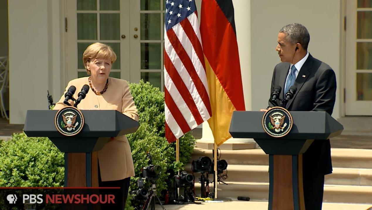 Obama and Merkel speak about Russia, spying and the economy