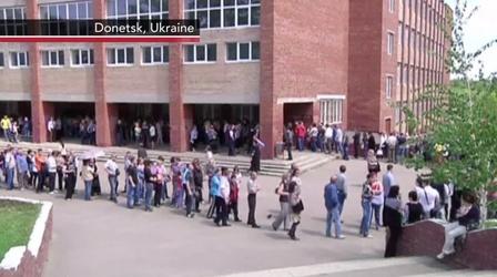 Video thumbnail: PBS NewsHour Voters in Eastern Ukraine cast ballots in referendum