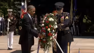 President Obama lays wreath at Tomb of the Unknown Soldier